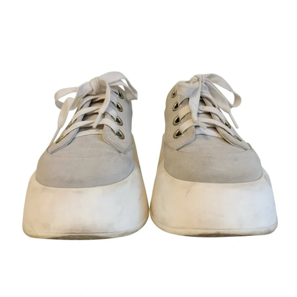 MM6 Maison Martin Margiela Gray Suede Chunky Platform Sneakers Size 39 US 9 - Picture 3 of 9